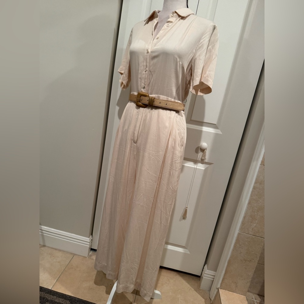 HYFVE Collared Button-Up Wide Leg Jumpsuit - Picture 5 of 8